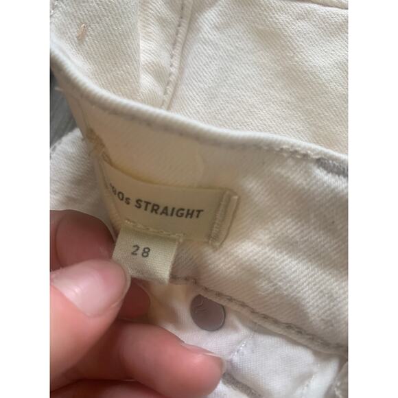 Madewell Women's The Perfect Vintage 90's Straight Leg Jean Tile White Size 28 - Picture 9 of 10